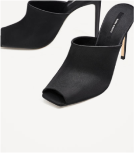 Satin High Heel Mules from Zara for $39.99